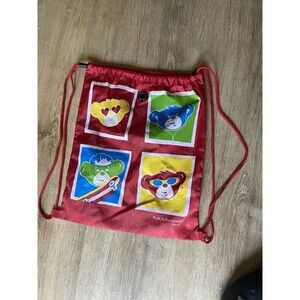 RED BUILD A BEAR DRAW STRING CINCH SACK BACKPACK